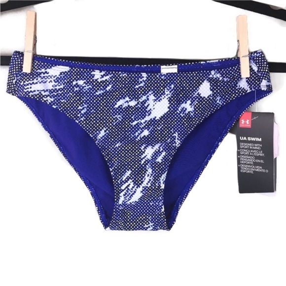 NWT Under Armour Spotted Camo Print Microthread Fitted Bikini Bottoms Size Small - Picture 2 of 8
